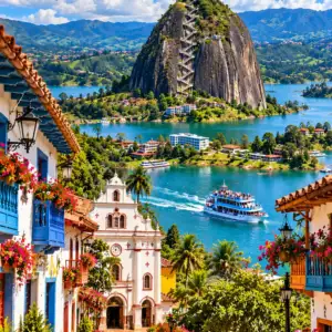 Guatapé tour from Medellín: El Peñol Rock, reservoir and boardwalk of zócalos