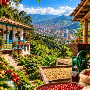 Coffee Tour from Medellín: coffee farm with a view of the city